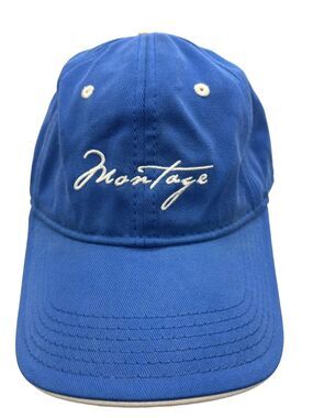 Montage Laguna Beach Strapback Hat Royal Blue Ivory Headwear Luxury Resort